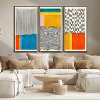 Canvas Print Wall Art Abstract Illustration Art Boho, Framed Abstract Boho Art