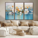 Abstract Flower Wall Art Canvas Print