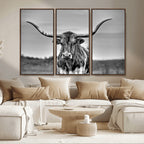 Texas Longhorn Cow Wall Art, Texas Longhorn Canvas, Cattle