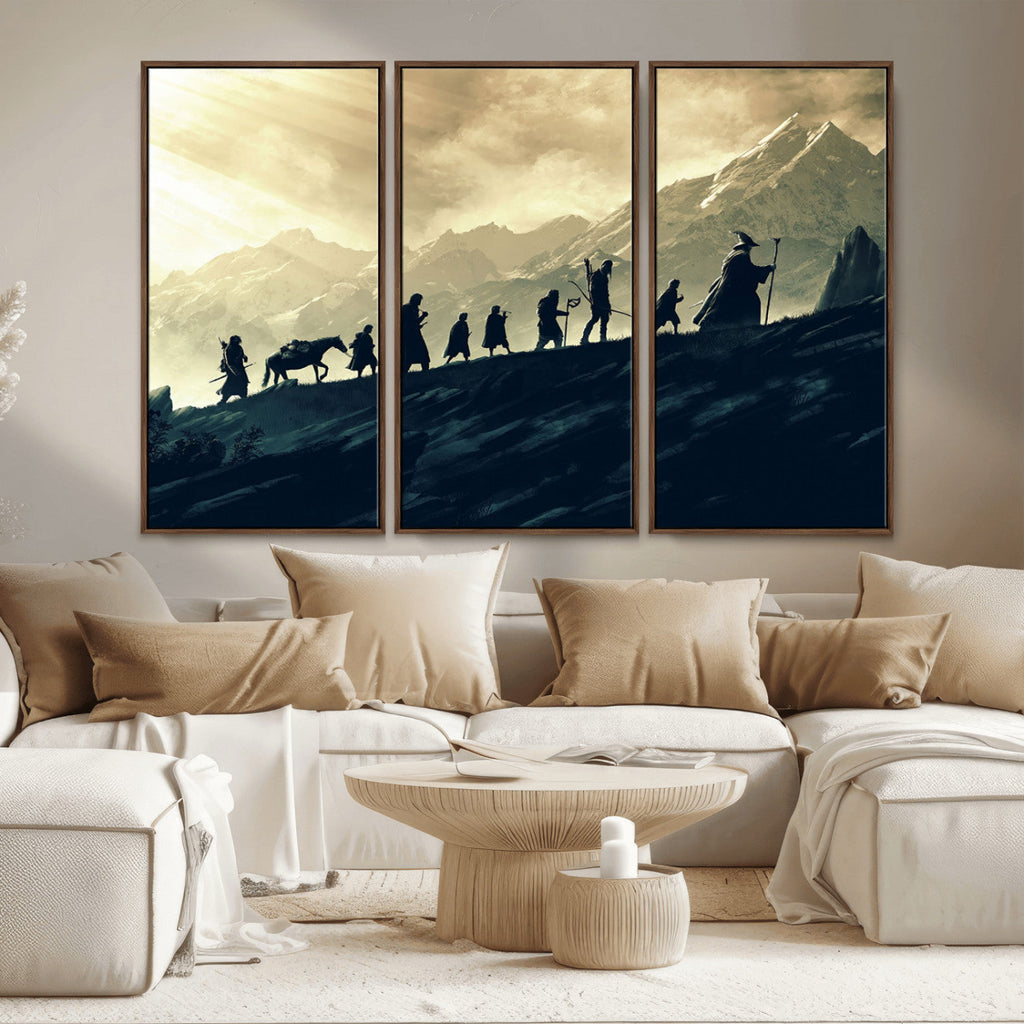 Fellowship Journey Wall Art | Fantasy Adventure Canvas Print