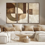 Wabi Sabi Geometric Wall Art | Abstract Modern Minimalist Canvas Print