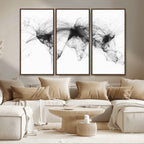 Flight Routes Air Traffic Map Canvas Wall Art, World Flight Routes Print