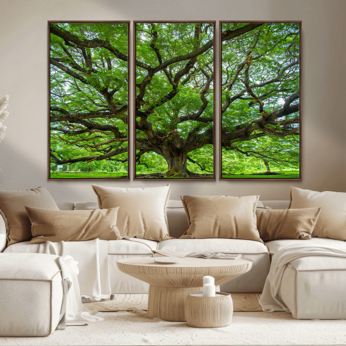 Ancient Tree Wall Art Canvas Print, Framed Sprawling Branches