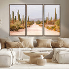 Desert Cactus Wall Art | Framed Southwestern Canvas Artwork