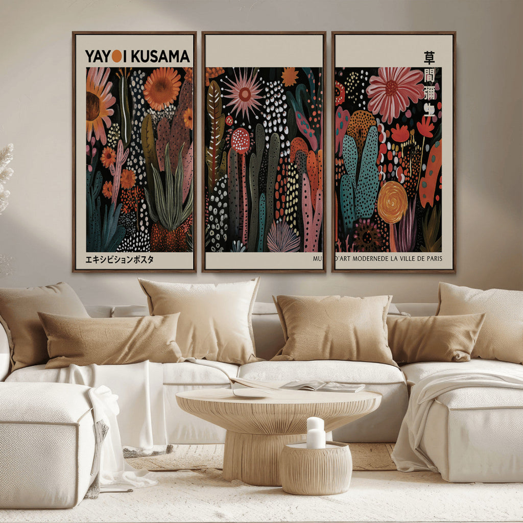 Modern Japanese Wall Art Canvas Print, Framed Abstract Mount Fuji Zen Landscape