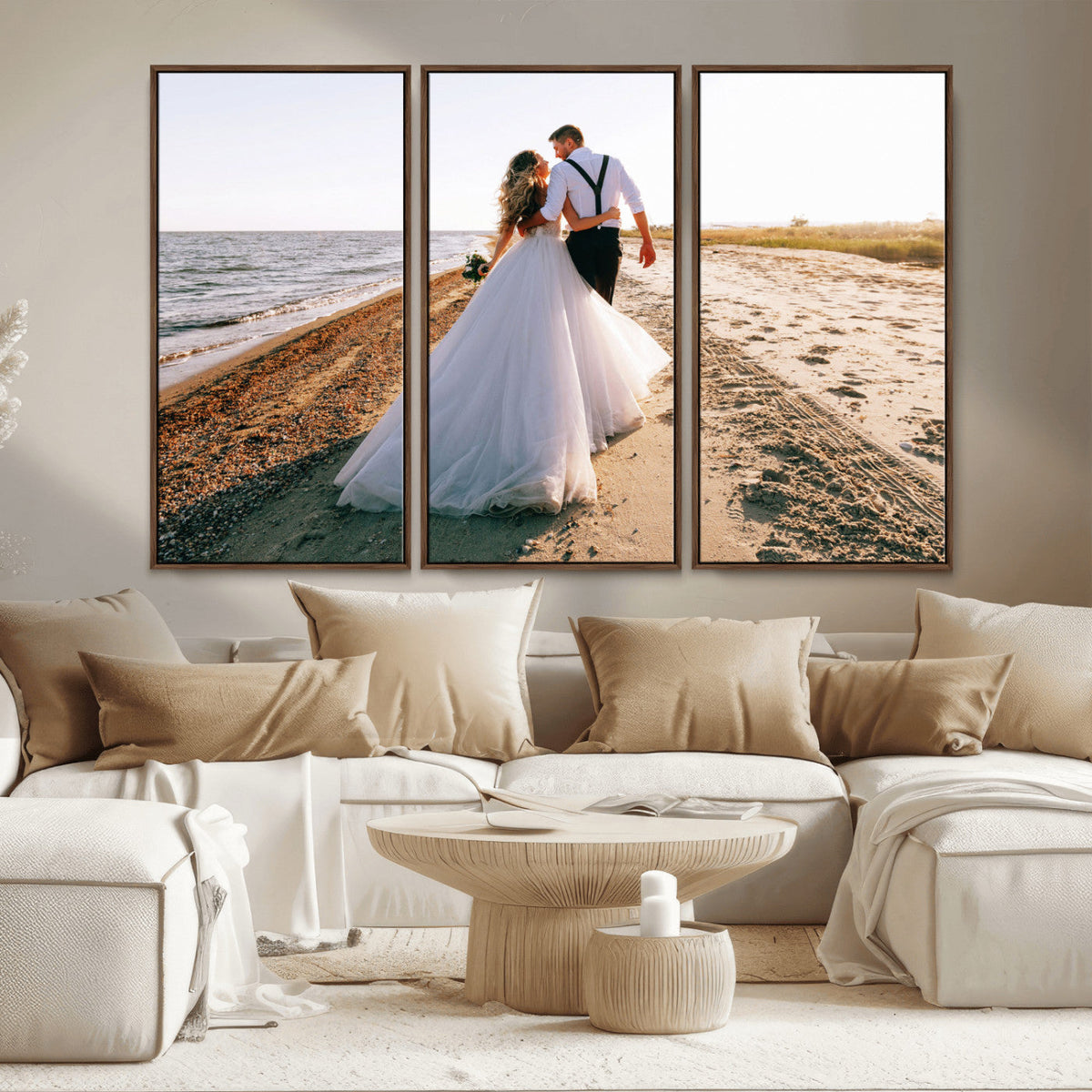 Personalized Custom Photo Wall Art Canvas Print, Unique Picture Design 3 Panel Set
