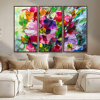 Oil Flower Abstract Canvas Print