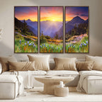 Mountain and Spring Wall Art Canvas Print