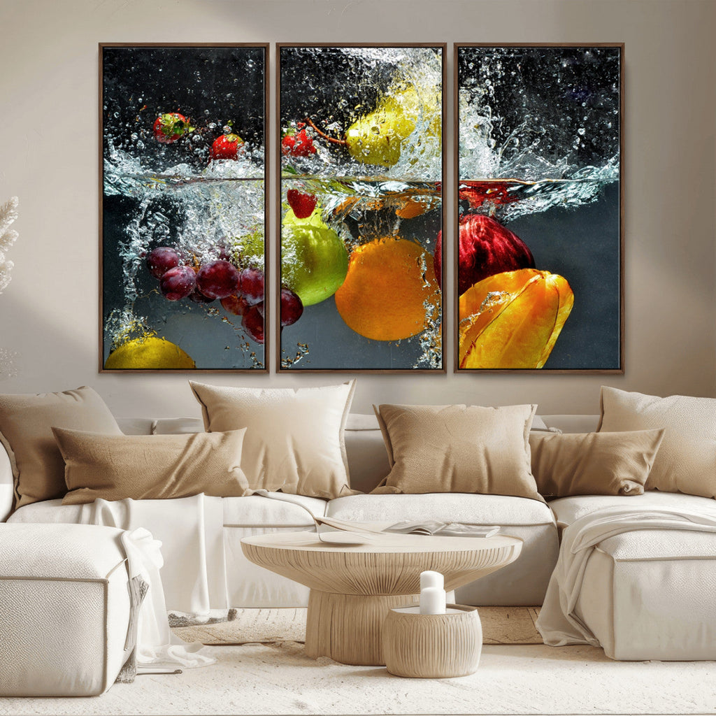 Kitchen Vegetables World Wall Art Canvas Print