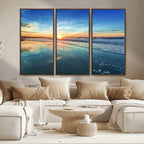 Blue Sky and Beach Wall Art Canvas Print