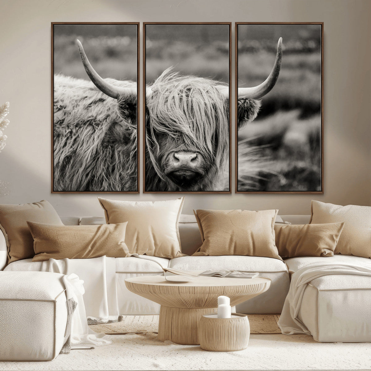 Cow Focus Canvas Wall Art Print