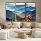Mountains Forest Autumn Wall Art Canvas Print