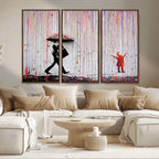 Banksy Wall Art Canvas Print | Framed Graffiti Street Art Picture