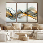 Abstract Wave Canvas Wall Art | Fluid Contemporary Elegance in Motion