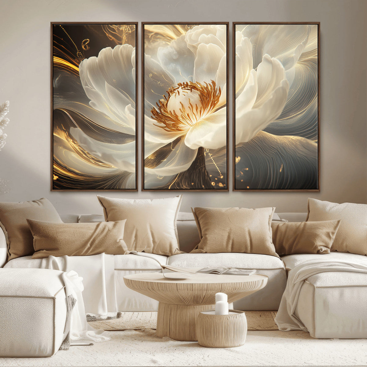 Abstract Floral Wall Art Canvas Print