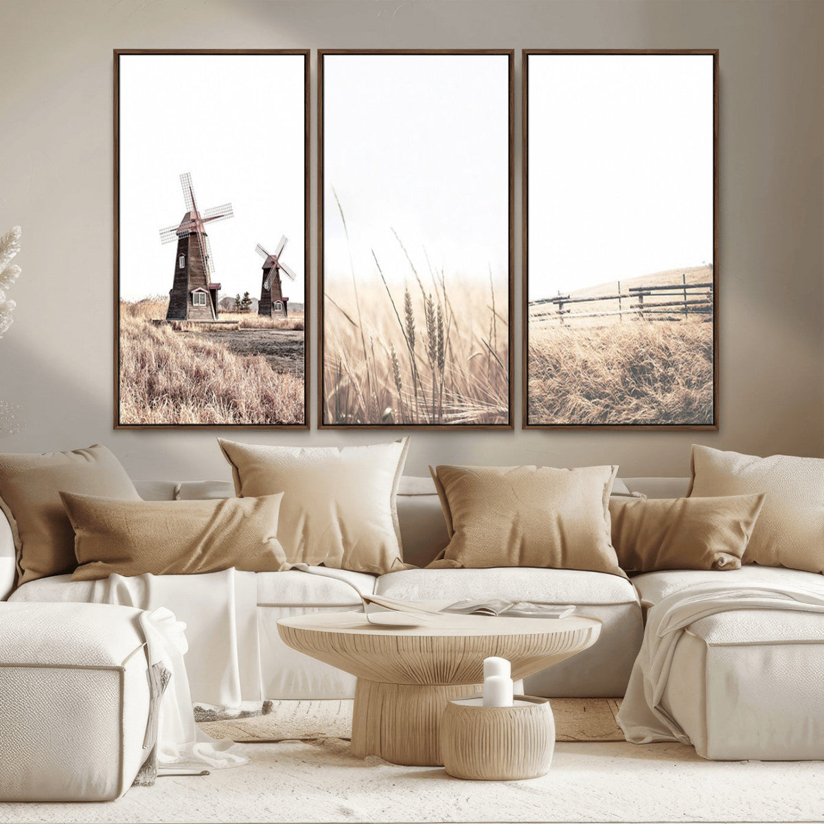 Farm Prints, Set of 6 Farmhouse Wall Art Canvas, Country House Decor