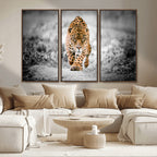 Jaguar Wall Art Canvas Print, Majestic Big Cat in Focused Pursuit