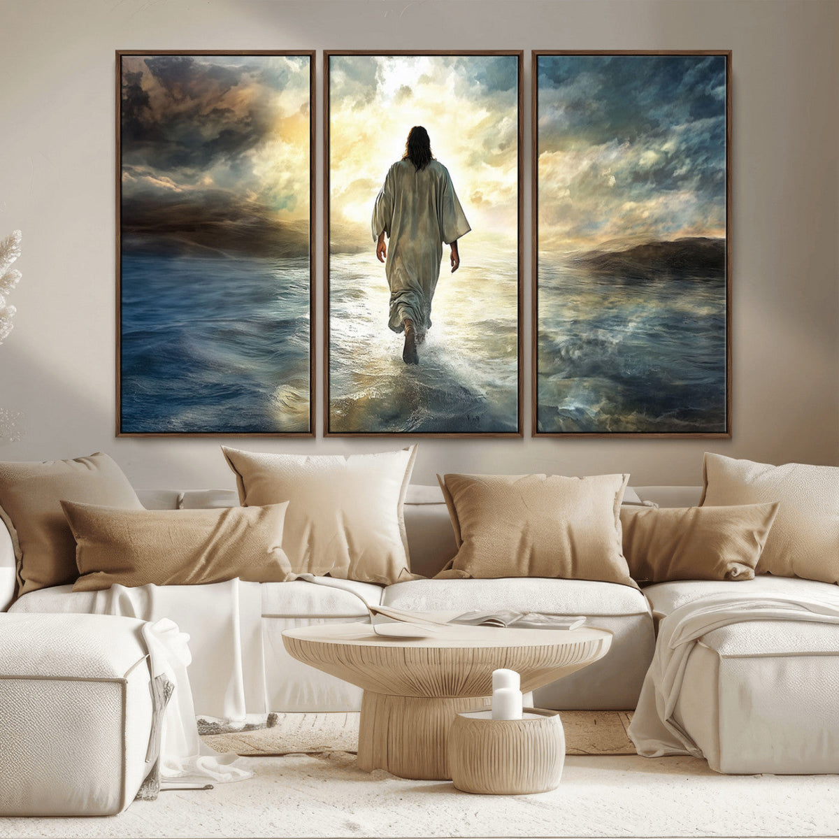 Jesus Walking on Water Wall Art | Canvas Print | Ready to Hang