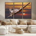 Old War Plane Wall Art Canvas Print