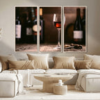 Red Wine and Bottle Canvas Print