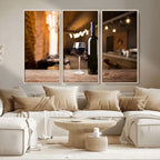 Wine and Bottle Wall Art Canvas Print