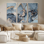 Multipanel Marble Fluid Effect Wall Art Abstract Canvas Wall Art Print