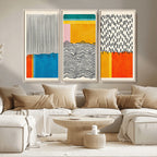 Canvas Print Wall Art Abstract Illustration Art Boho, Framed Abstract Boho Art