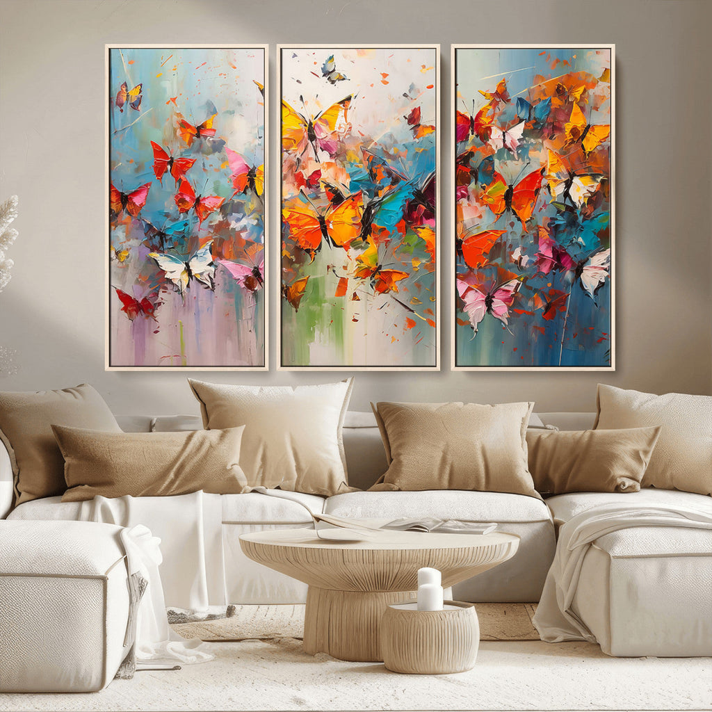 Abstract Butterfly Wall Art Canvas Print