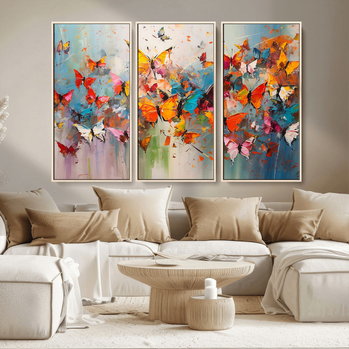 Abstract Butterfly Wall Art Canvas Print