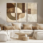 Wabi Sabi Geometric Wall Art | Abstract Modern Minimalist Canvas Print
