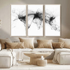 Flight Routes Air Traffic Map Canvas Wall Art, World Flight Routes Print