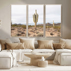 Saguaro Cactus Wall Art | Framed Desert Canvas Artwork
