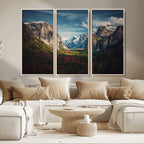 Yosemite National Park Wall Art Canvas Print, Framed El Capitan Mountain Landscape
