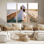 Personalized Custom Photo Wall Art Canvas Print, Unique Picture Design 3 Panel Set