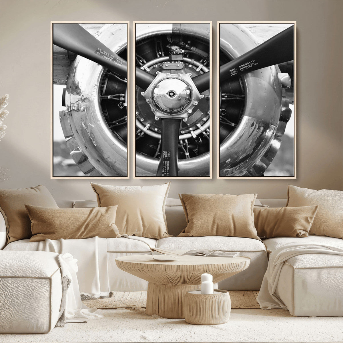 Vintage Airplane Wall Art Canvas Print