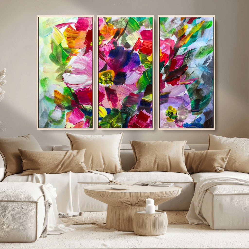 Oil Flower Abstract Canvas Print
