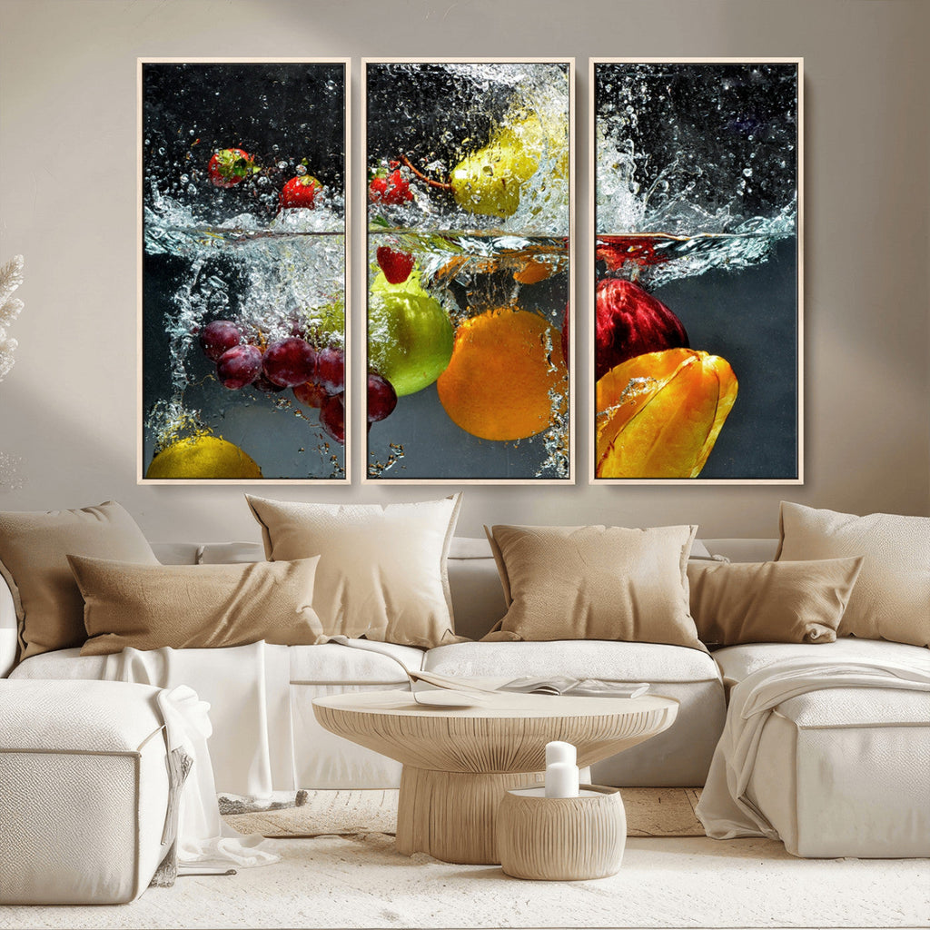 Kitchen Vegetables World Wall Art Canvas Print