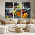 Kitchen Vegetables World Wall Art Canvas Print
