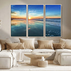 Blue Sky and Beach Wall Art Canvas Print
