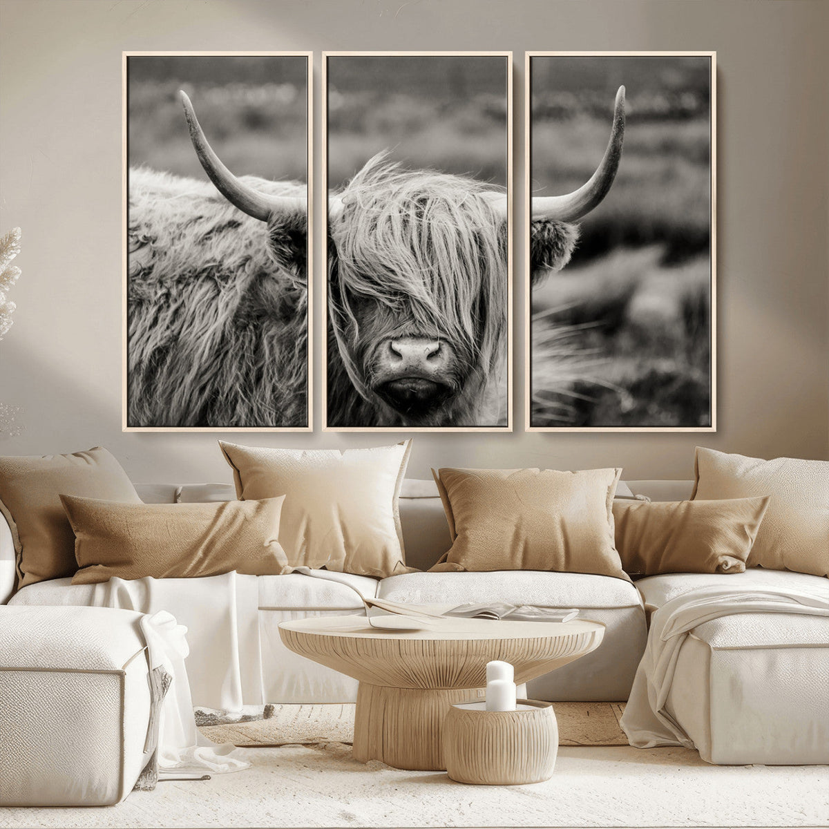 Cow Focus Canvas Wall Art Print