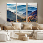 Mountains Forest Autumn Wall Art Canvas Print