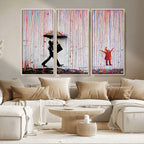 Banksy Wall Art Canvas Print | Framed Graffiti Street Art Picture