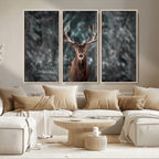 Wall Art Deer Art Animal Canvas, Framed Wall Art Deer Canvas