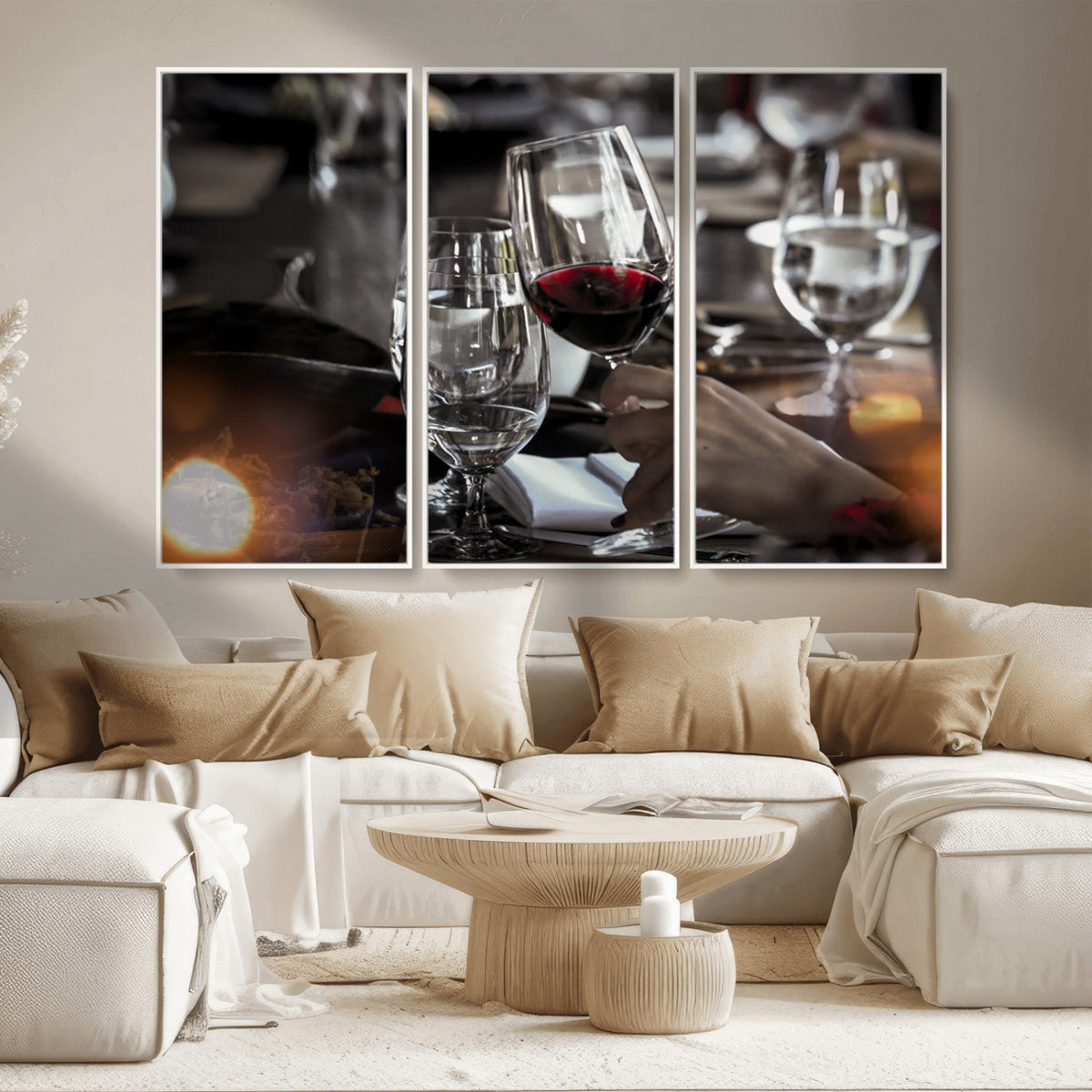 Red Wine and Glass Canvas Print