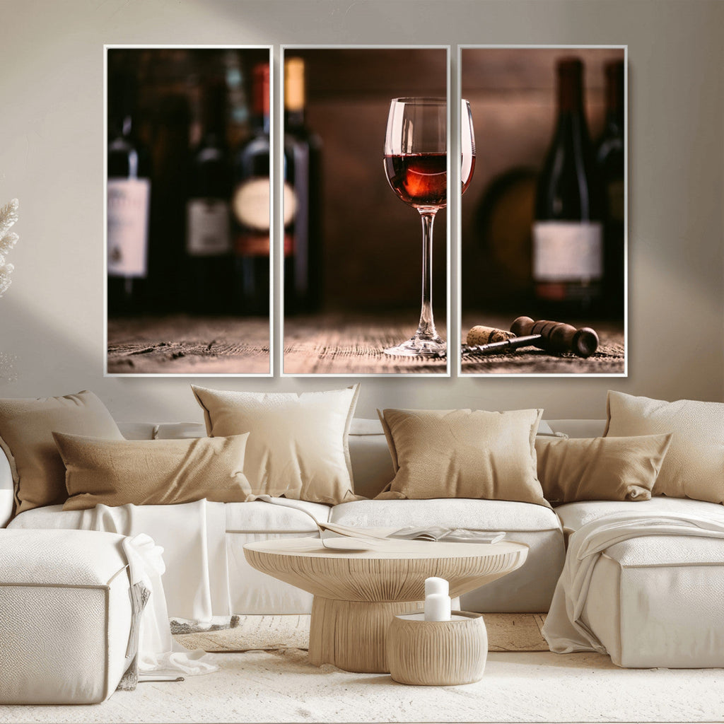 Red Wine and Bottle Canvas Print