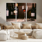 Red Wine and Bottle Canvas Print