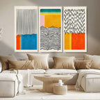 Canvas Print Wall Art Abstract Illustration Art Boho, Framed Abstract Boho Art