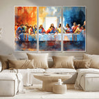 Abstract Watercolor The Last Supper Wall Art