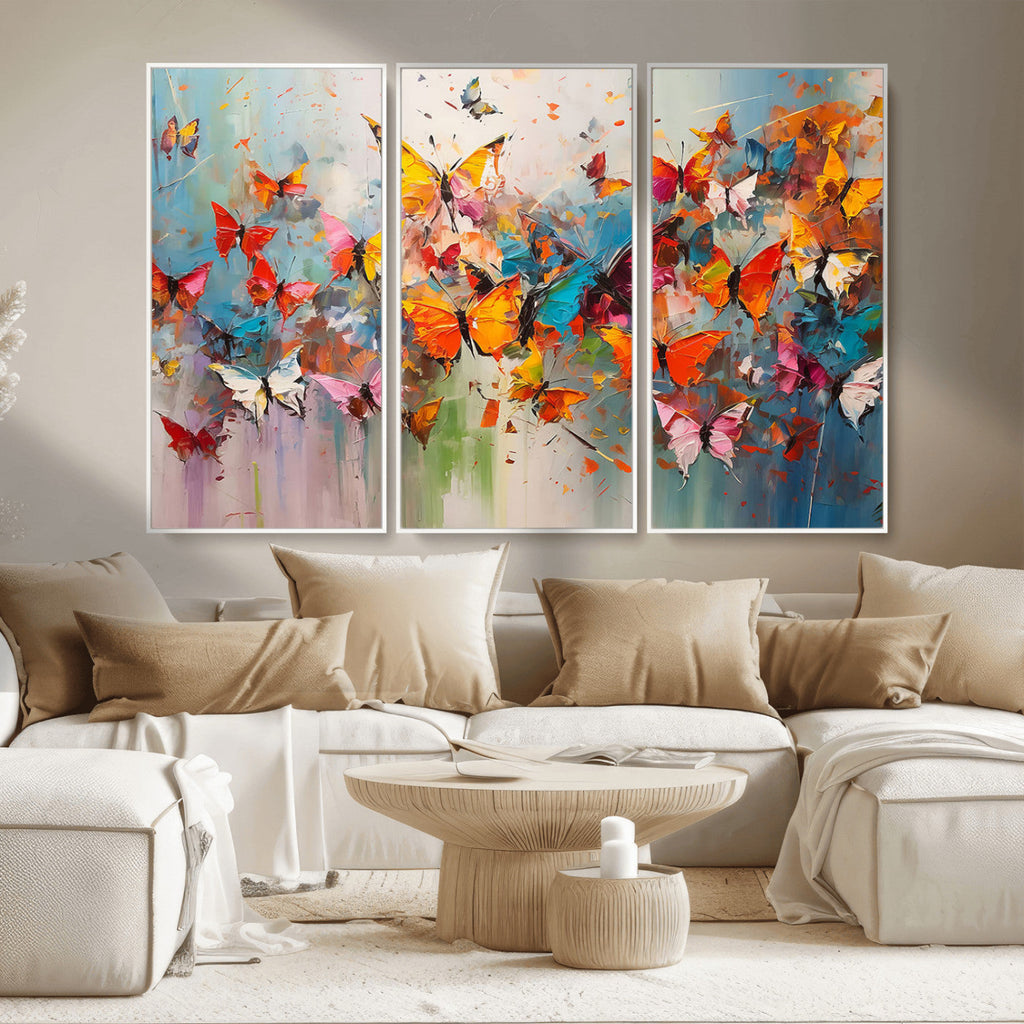 Abstract Butterfly Wall Art Canvas Print