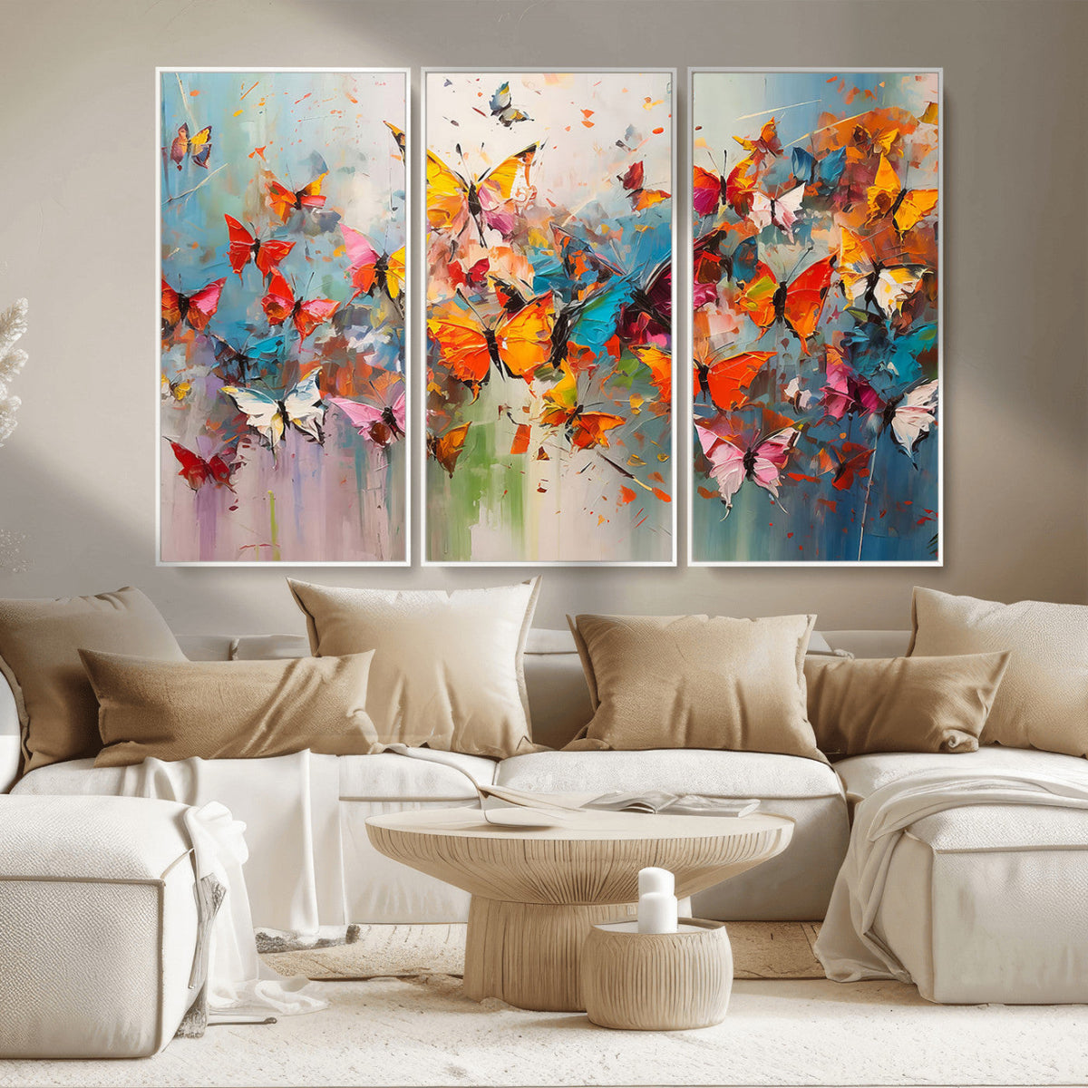 Abstract Butterfly Wall Art Canvas Print